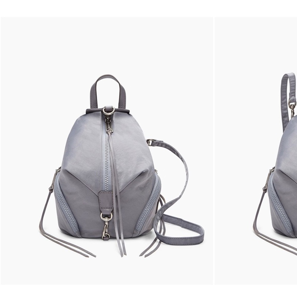 Rebecca Minkoff Gray Mini Julian Leather Backpack